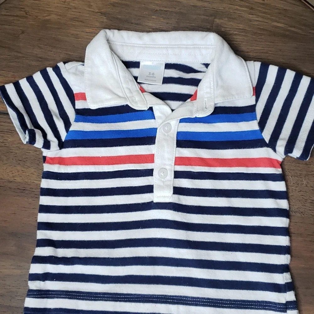 Gymboree Baby Boy Polo Style One Piece Romper Sz 3-6M